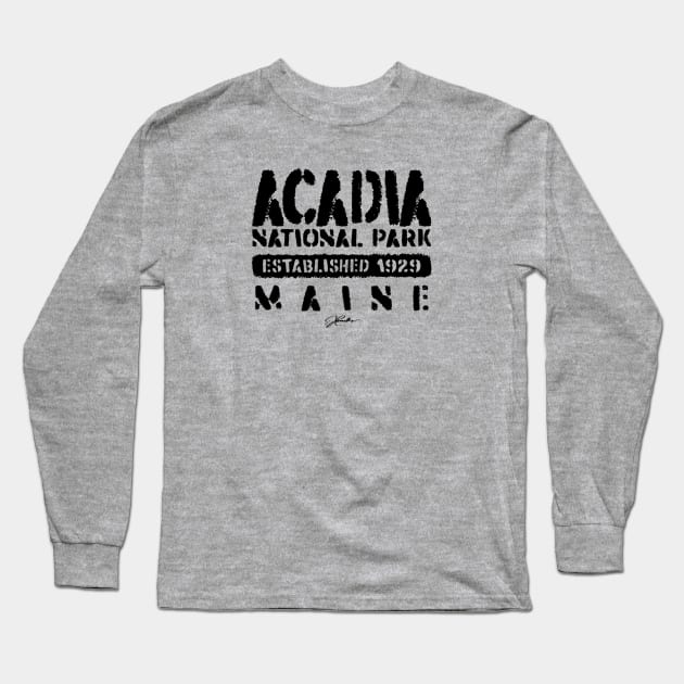 Acadia National Park, Established 1929, Maine Long Sleeve T-Shirt by jcombs